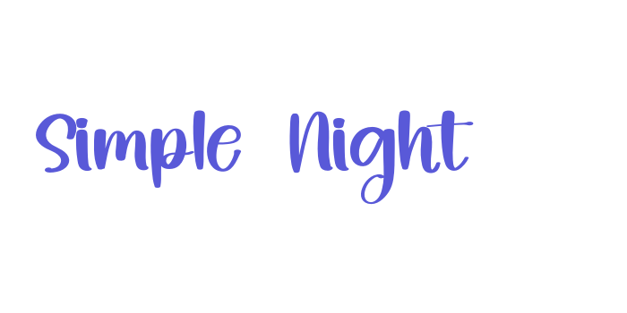 Simple  Night Font Download