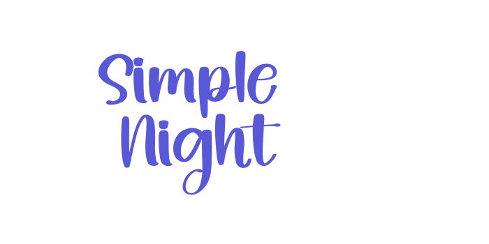 Simple  Night Font