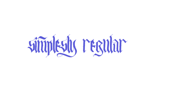 Simplesly Regular font