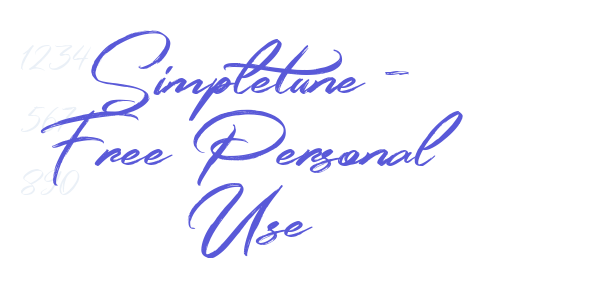 Simpletune – Free Personal Use font free