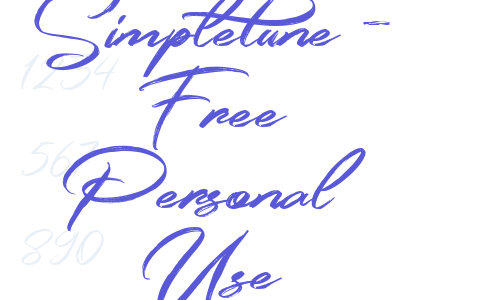 Simpletune – Free Personal Use Font