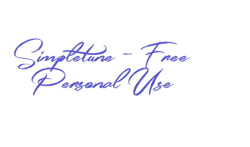 Simpletune – Free Personal Use Font