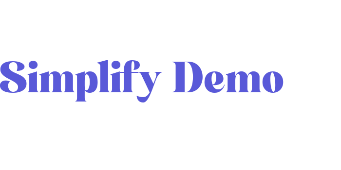 Simplify-Demo Font Download