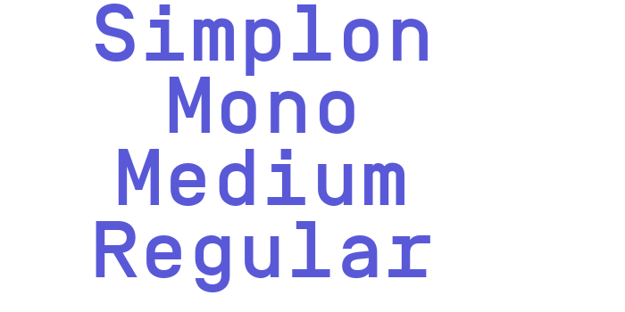 Simplon Mono Medium Regular Font Download