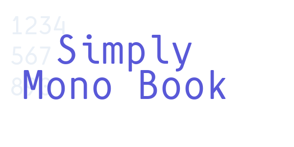 Simply Mono Book font free