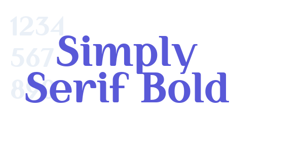 Simply Serif Bold font free