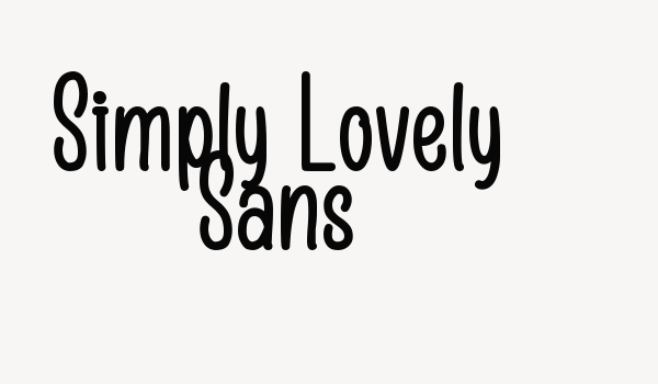 Simply Lovely Sans Font