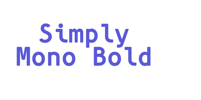 Simply Mono Bold Font Download