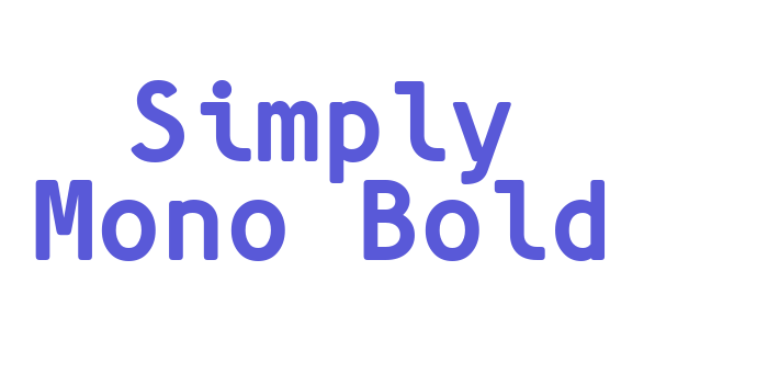 Simply Mono Bold Font