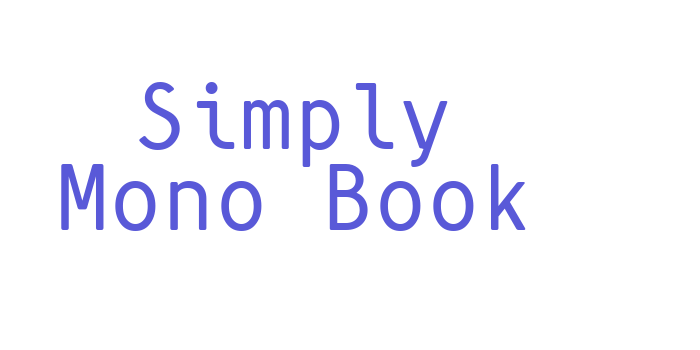 Simply Mono Book Font Download