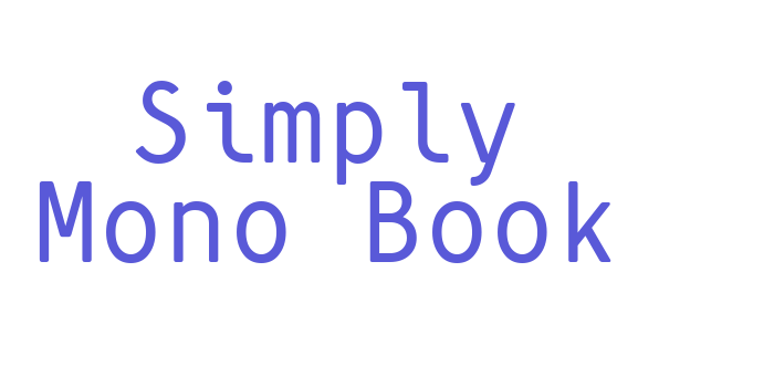 Simply Mono Book Font