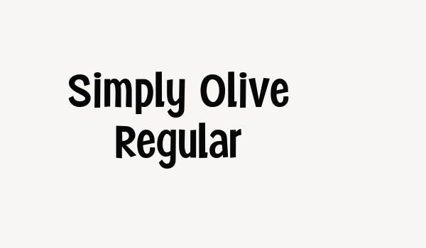 Simply Olive Regular Font