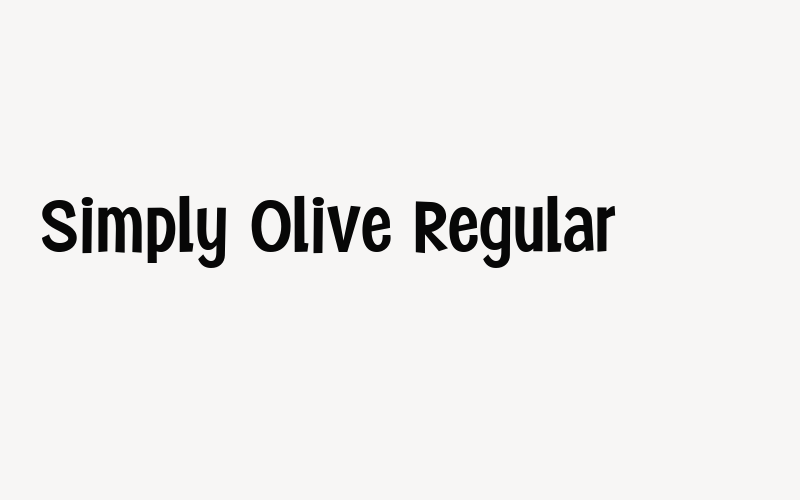 Simply Olive Regular Font