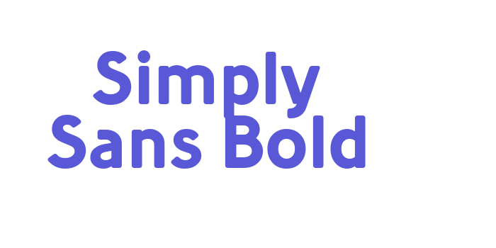 Simply Sans Bold Font