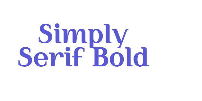 Simply Serif Bold Font Download