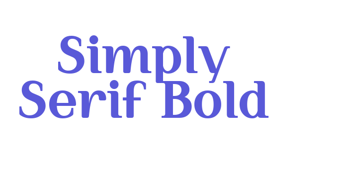 Simply Serif Bold Font