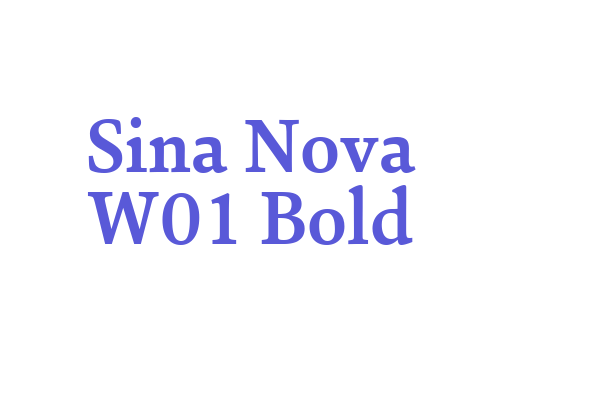 Sina Nova W01 Bold Font