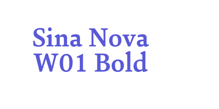 Download Sina Nova W01 Bold Font