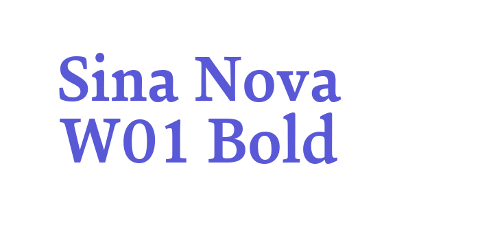 Sina Nova W01 Bold Font