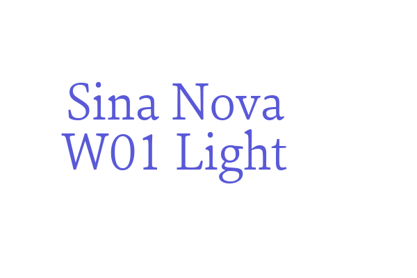 Sina Nova W01 Light Font