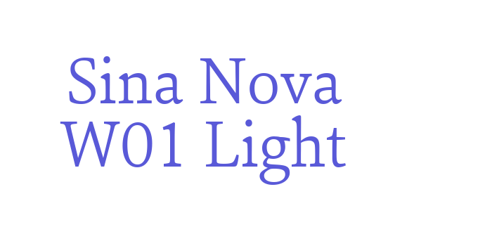 Sina Nova W01 Light Font