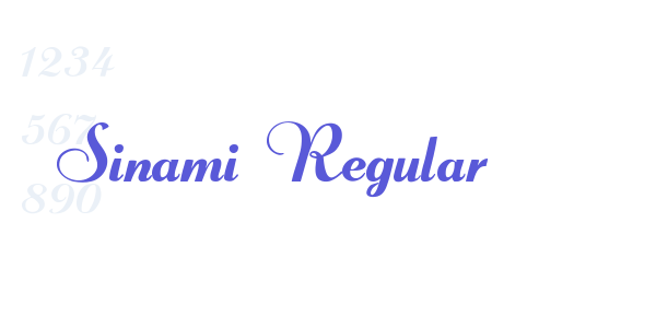 Sinami Regular font free