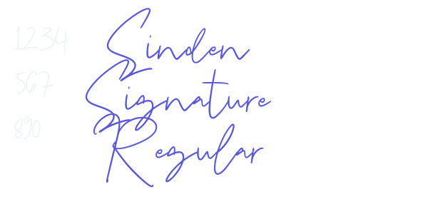 Sinden Signature Regular font free