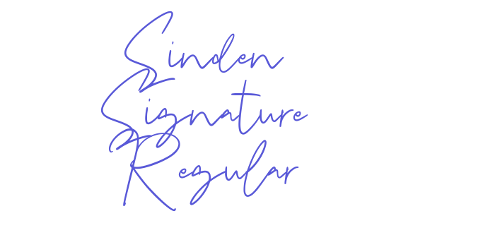 Sinden Signature Regular Font Download