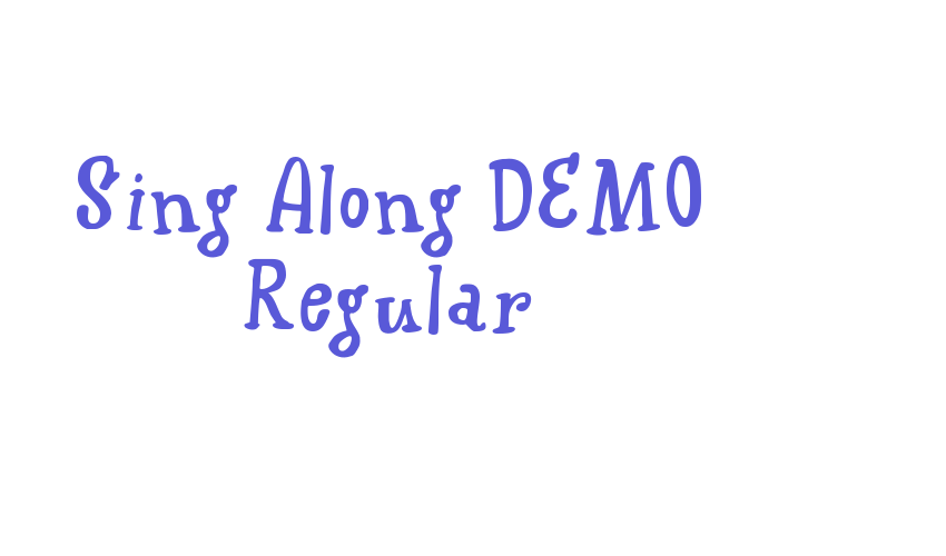 Sing Along DEMO Regular Font