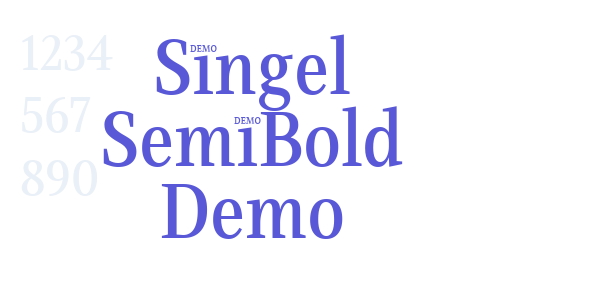 Singel SemiBold Demo font free