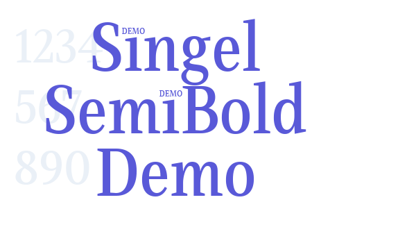 Singel SemiBold Demo font free