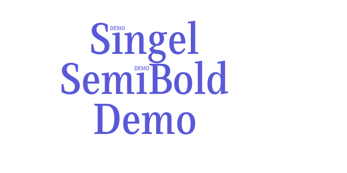 Singel SemiBold Demo Font Download