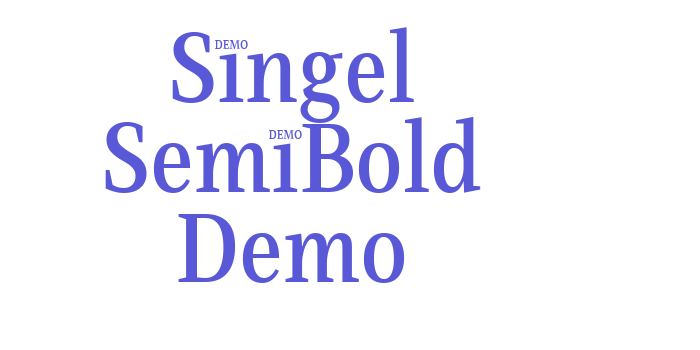 Singel SemiBold Demo Font