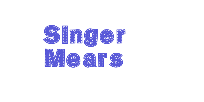 Singer Mears Font Download