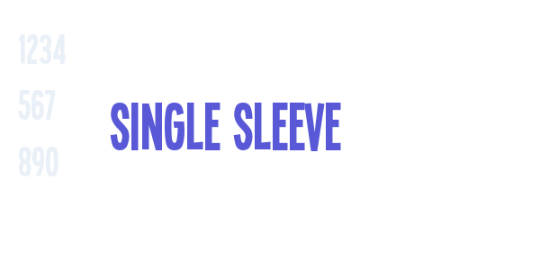 Single Sleeve font