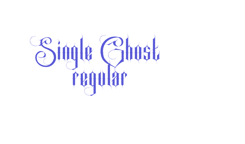 Single Ghost regular Font Download