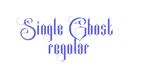 Single Ghost regular Font Download