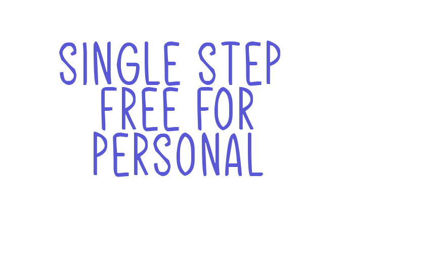 Single Step – Free For Personal Font