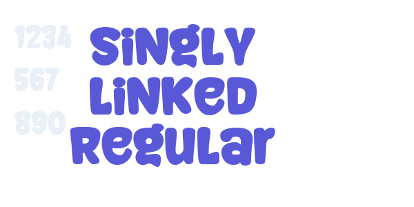 Singly Linked Regular font