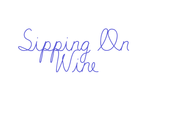 Sipping On Wine Font