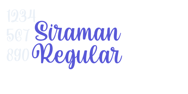 Siraman Regular font free