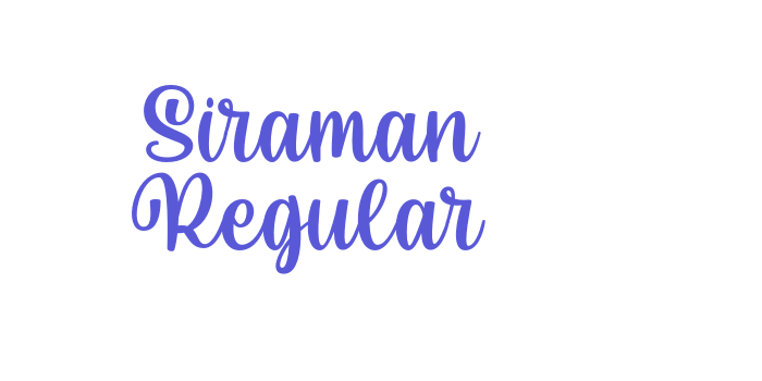 Siraman Regular Font Download