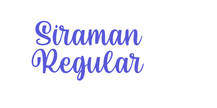 Siraman Regular Font