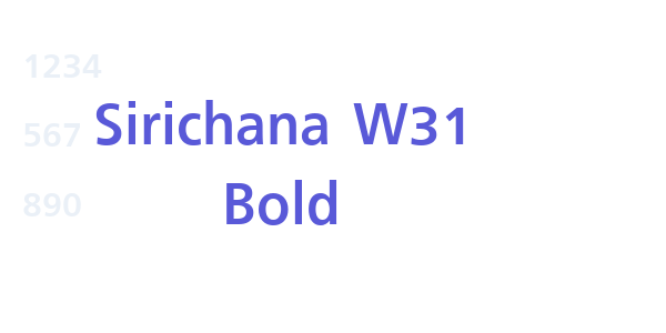 Sirichana W31 Bold font free