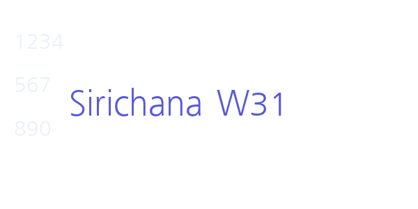 Sirichana W31 font free