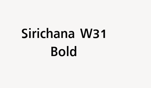 Sirichana W31 Bold Font