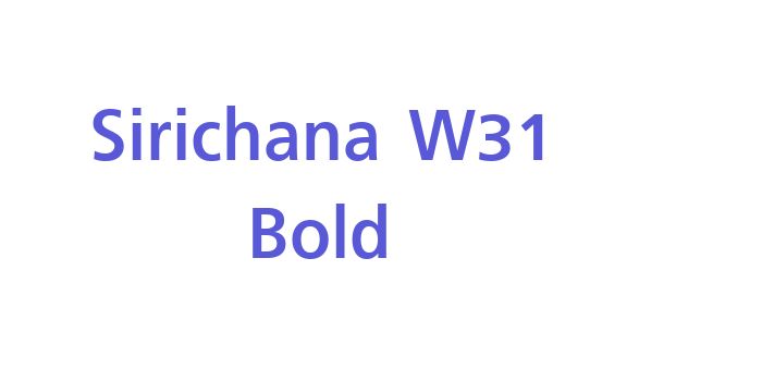 Sirichana W31 Bold Font