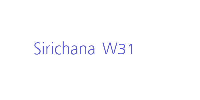 Sirichana W31 Font Download