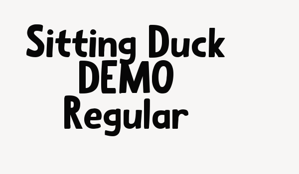 Sitting Duck DEMO Regular Font