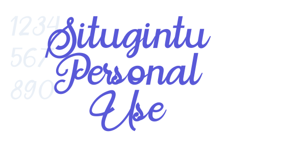 Situgintu Personal Use font free